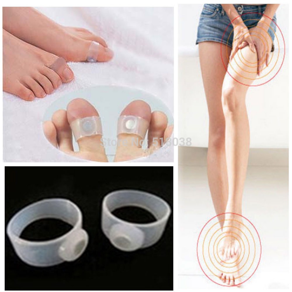 D19 hot selling newest 1 pair 2pcs Magnetic Toe Ring Keep Fit Slimming Weight Loss New