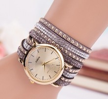 Watches Woman 2015 European Style Clock New Jewelry Long Chain shine big round crystal Dress Casual