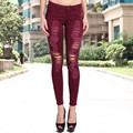 Free Shiping Women Trousers Casual New Arrival Personality Pencil Pants Jeans Woman Skinny Elasticity Slim Red