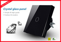 MakeGood Crystal Glass Panel 1 Gang 1 Way Touch Screen Light Switch Wall Switches with blue