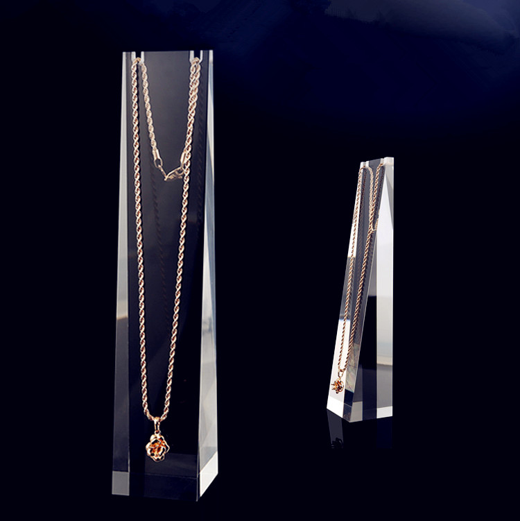 Acrylic White,Clear,Wire Drawing Pendant Display Stand Necklace Display