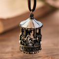 2016 new vintage jewelry statement necklaces pendants long rope lovely carousel collares mujer necklace women christmas