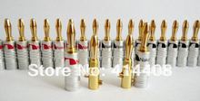 16 Nakamichi динамик шнек банан вилка коннектор для динамик кабель ( 8 красный и 8 черный )