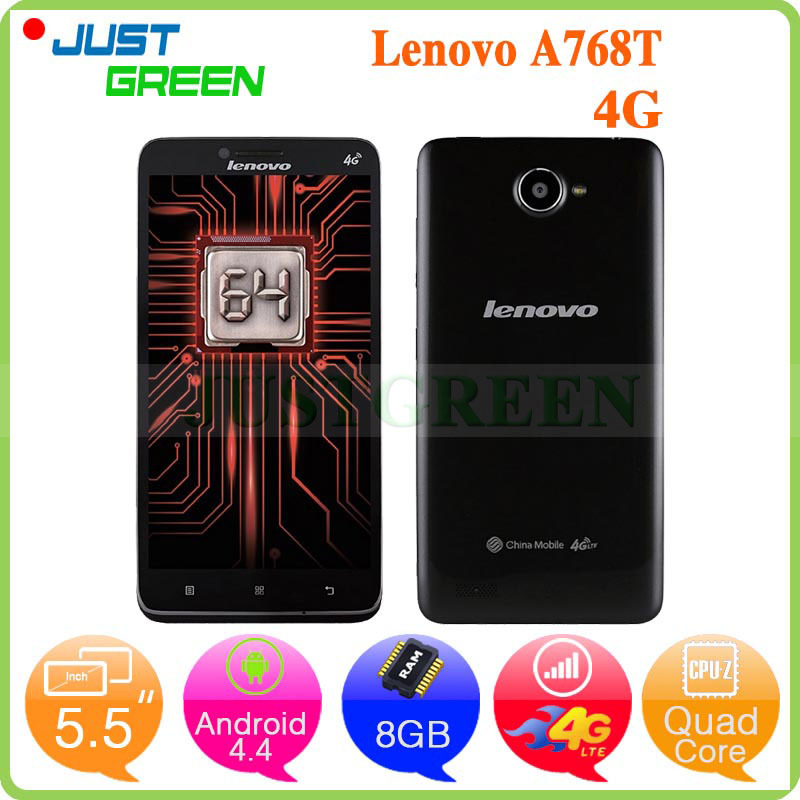Original 5 5 inch Lenovo A768T 4G LTE Mobile Phone MSM8916 Quad Core 1GB RAM 8GB