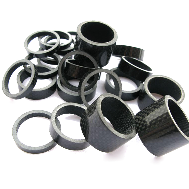 1 Pack 3K Full Carbon Fiber Bicycle Fork Washer Spacer MTB Road Bike