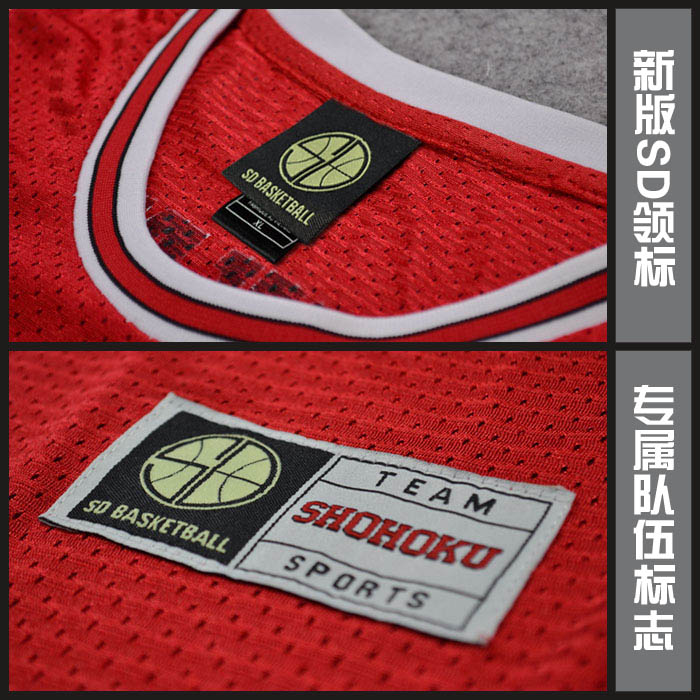 SLAM DUNK Cosplay Costume Shohoku Basketball Team #10 Sakuragi Swingman Jersey B 