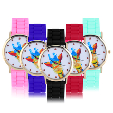 Hot!Colorful Cute Animal Giraffe Pattern Silicone Band Wrist Watch Women Female Fashion Watch