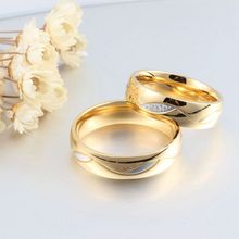 New hot 18k gold plated 6mm wide wedding rings for men and women jewelry Couples Rings ,Free Shipping