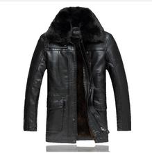 Free shipping XL-XXXXXXXL Winter New style Men motorcycle genuine leather jacket coat plus size Thicken keep warm leather coat