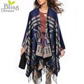 Discounts Fashion Casual Women Faux Cashmere Scarves Geometric Pattern Tassel Warm Shawl Blanket 2016 Women s