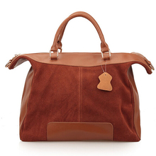 Genuine Leather And TOP END PU Bag Large Size Vintage Handbag Women Cowhide Leather Bag Suede