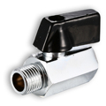 Enduring Corrosive Resistance 1 4 Mini Brass Ball Valve Chrome Plated NPTHigh Quality BI074