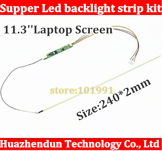 10pcs 240mm Adjustable brightness led backlight strip kit,Update 11.3inch laptop ccfl lcd to led panel screen