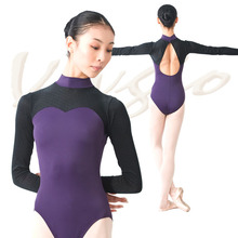 2015 Ballet Leotard Vivgio Art Statue Dance Costume New Long Sleeved Turtleneck Dress 5511 Gymnastics Training Exercise
