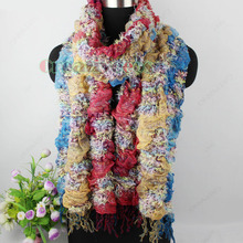 Fashion Stylish Women Girl s Winter Warm Soft Colorful Bubble Scarf Wrap Shawl Tassel Long Stole