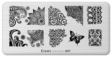 1pcs Latest Nail Template Cooi Series Nail Art Plate Stainless Steel Image Konad Nail Art Stamping Template DIY Nail Tool JH114