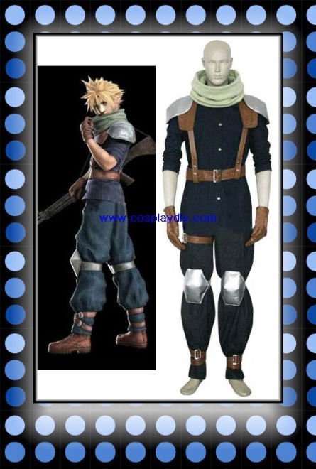Cheap Custom Made Final Fantasy VII 7 Crisis Core Cloud Strife Cosplay Costume