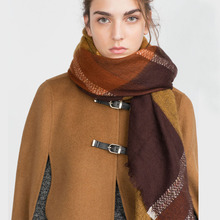 za major Winter 2015 Tartan Plaid Scarf cuadros New Designer Acrylic Basic Shawls Women’s big size Scarves