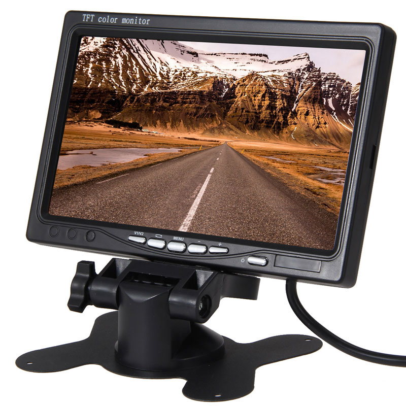 HD 7 Inch Color TFT LCD Car Rear View Monitor With 2Ch Video Input For Reversing Camera DVD VCD Car Video Players Car Monitors HD 7 Inch Color TFT LCD Car Rear View Monitor With 2Ch Video Input For Reversing Camera DVD VCD Car Video Players Car Monitors
