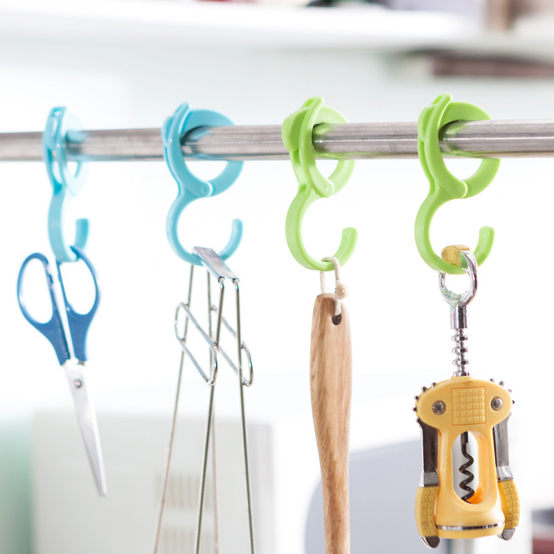 HD Creative green plastic hook S type multi purpose hook kitchen bathroom utility hook wholesale 48g