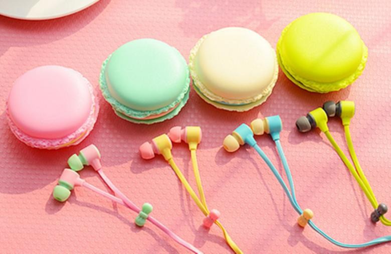 makaron cute colorful earphone for samsung xiaomi iphone10