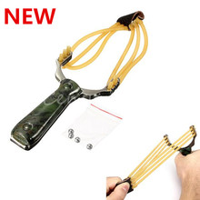 2014 Fashion 100% Top Quality Powerful Steel Slingshot Catapult Outdoor Marble Games Hunting Sling Shot Wholesale Free Shipping