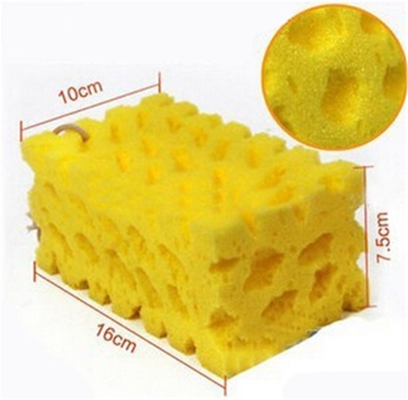 10 PCS New Hot Sale Mini Yellow Car Auto Washing Cleaning Sponge Block HiveHoney Comb Structure Superior Wear and Durability