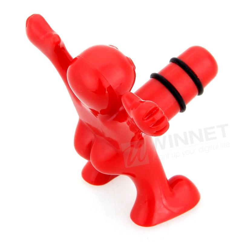 New Kitchen Bar Red Fun Happy Man Wine Beer Soda Bottle Novelty Opener Stopper