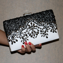 New women diamonds luxurious top evening bags day clutch messenger shoulder chain handbags with acrylic mini purse wallet