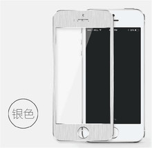 2PCS/LOT HOT 3D Alloy Titanium Tempered Glass Film For Apple iPhone 5 5S Metal Screen Protector
