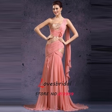 2015 Zuhair Murad Evening Dress One Shoulder With Pleat Long Chiffon Party Gowns Elegant Side Slit Vestidos De Fiesta CJ203