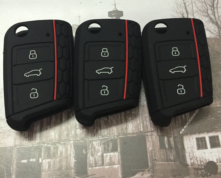 Car Accessories Key Case Key Bag Key Cover For Volkswagen VW Golf 7 mk7 Skoda Octavia A7 Silicone Key Portect Case