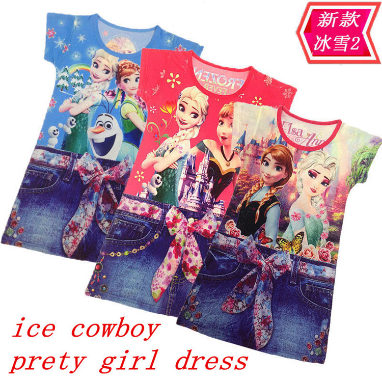2015 New brand boys and girls t-shirt hot sale children cartoon cowboy dress kids wear short sleeve T-shirts Loss Wholesale
