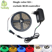 Tanbaby led strip 3528 DC12V 5M 300led flexible ribbon RGB White Red RGB led controller or