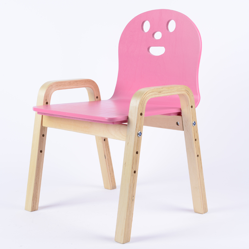 Solid wood child stools chairs backrests birch armrest chair