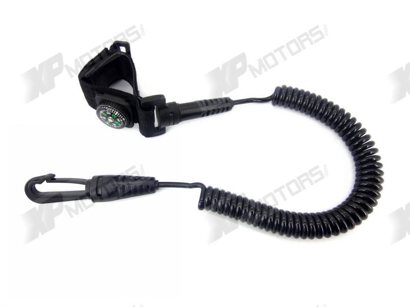 1pcs Coiled Paddle Leash with compass for Canoe Kayak Paddle Fishing 