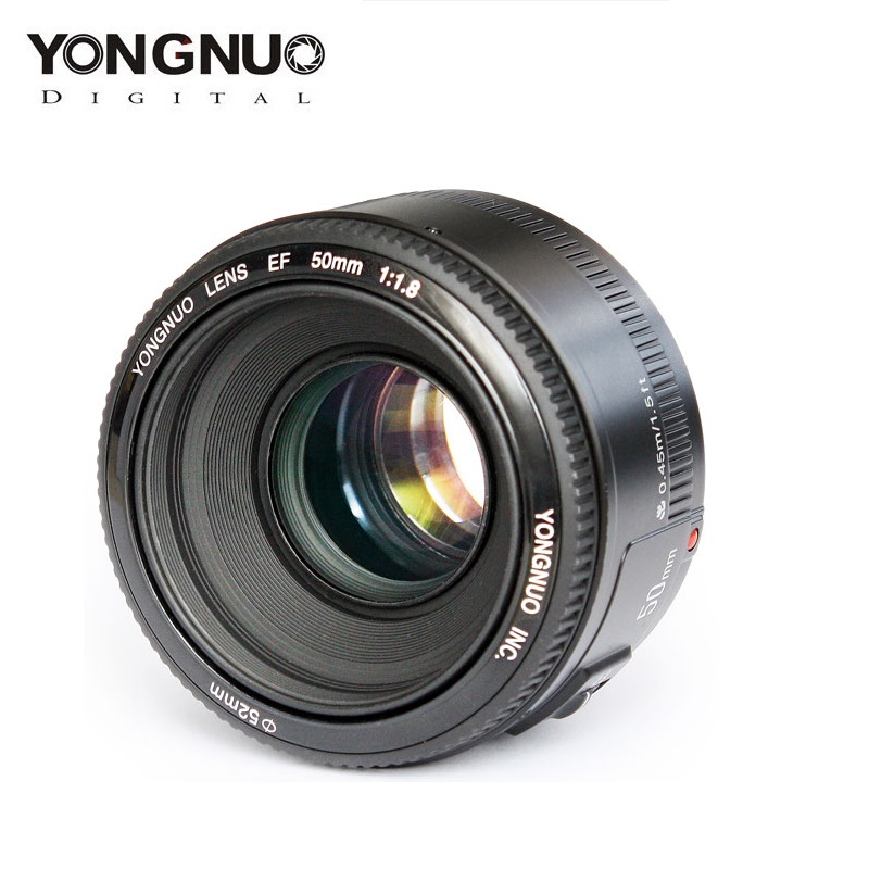 Fast shipping In stock !! YONGNUO 50mm Lens fixed focus lens EF 50mm F/1.8 AF/MF Large Aperture Auto Focus Lens For Canon