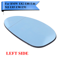 Left Heat Blue Tinted Wing Door Mirror Glass For BMW E82 E88 128i 135i E46 M3