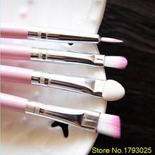 Latest FREE SHIPPING 7Pcs Pro Pink Makeup Brush Set Eyeshadow Cosmetic Tools Eye Face Beauty Brushes