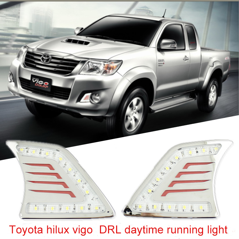 Toyota hilux vigo 2012 2014 LED daytime running light LED drl fog