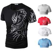 Free shipping New 2015 Fashion Brand 10 style T Shirts for Men Novelty Dragon Printing Tattoo