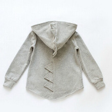 New 2016 Solid Boys outwear Sweatshirt Solid dinosaurs Kids Funny Children’s clothes coat Overcoat Tops Hoodies pullover XB-010