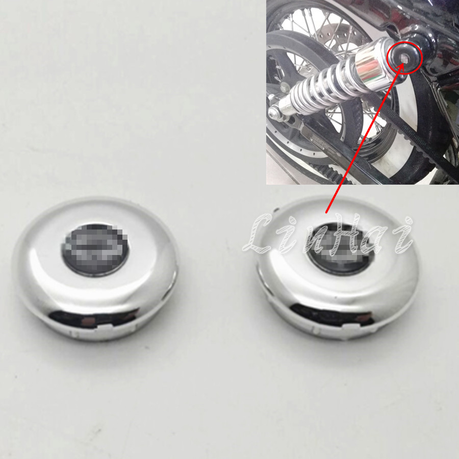 Motorcycle Chrome Rear Shock Bolt Cover Kit For Harley Sportster 48 72 Iron XL 883 1200in