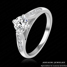 Promotion Real Platinum/Golden Plated Ring Genuine SWA Stellux Austrian Crystal Luxury Rings Women Jewelry Ri-HQ1001