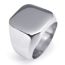 Fashion Men’s High Polished Signet Solid ring 316L Stainless Steel Biker Ring for men Men’s Jewelry