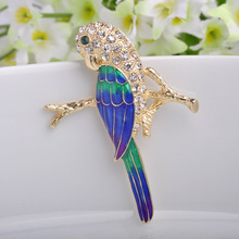 Sapphire Jewelry Collares Blue Enamel Pin Brooch Fine Children Bijoux Brand Rhinestone Broches Bijuteriras Women Broch Broaches