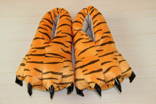 2016 new Autumn and winter super soft coral velvet Stitch dinosaur paw shoes explosion models thick plush cotton slippers slip