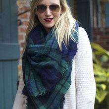 New Women Man’s Large Tartan Scarf Wrap Shawl Neck Stole Warm Plaid Pashmina