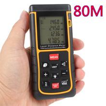 Gama láser infrarrojo buscador cinta de medición electrónica regla de mano cuarto de contadores de 80 m tester distancia volumen área de herramientas de ángulo