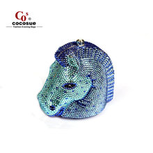 Horse Shape Evening Bags 2015 Fashion Design Luxury Crystal Clutch Evening Bags Women Handbag Animal Shape